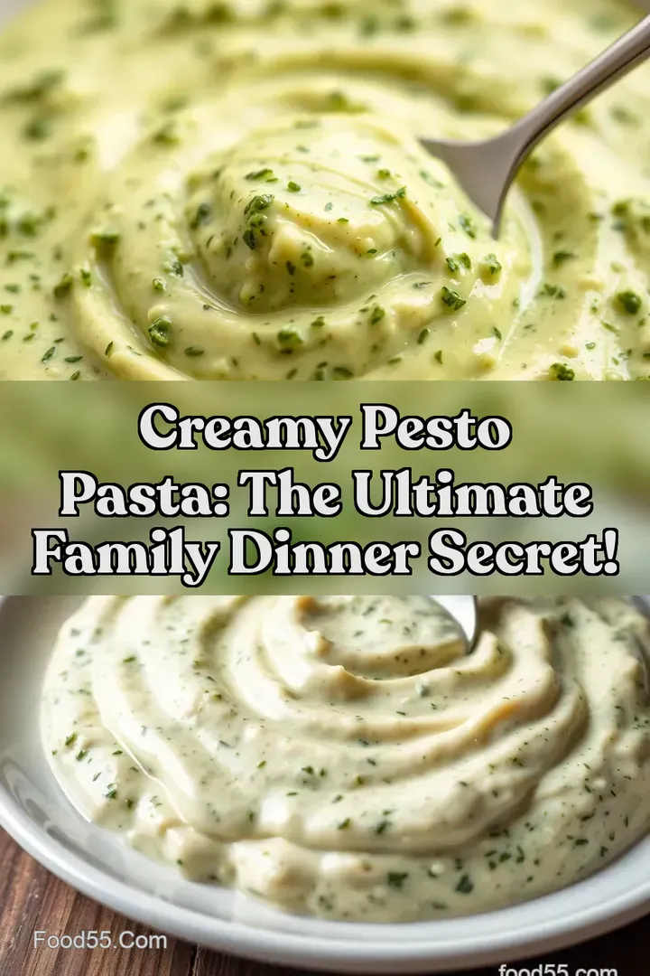 Creamy Pesto Pasta: The ULTIMATE Family Dinner Secret! : PIN FOR LATER Creamy Pesto Pasta: The ULTIMATE Family Dinner Secret!