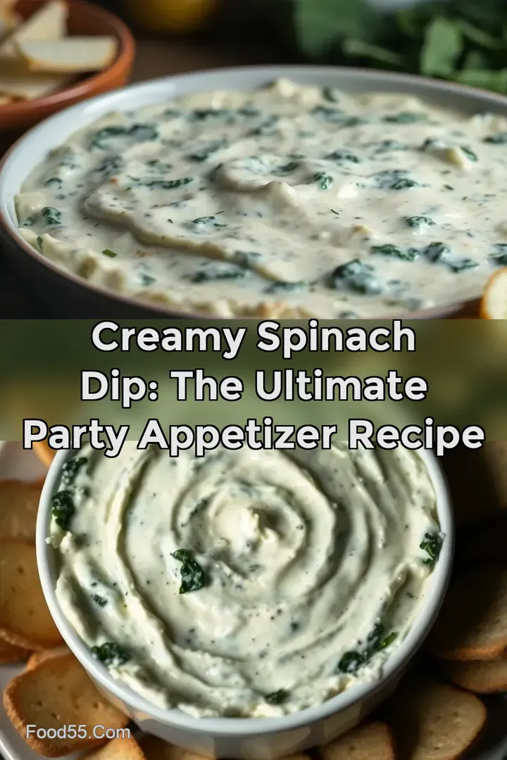 Creamy Spinach Dip: The Ultimate Party Appetizer Recipe : PIN FOR LATER Creamy Spinach Dip: The Ultimate Party Appetizer Recipe