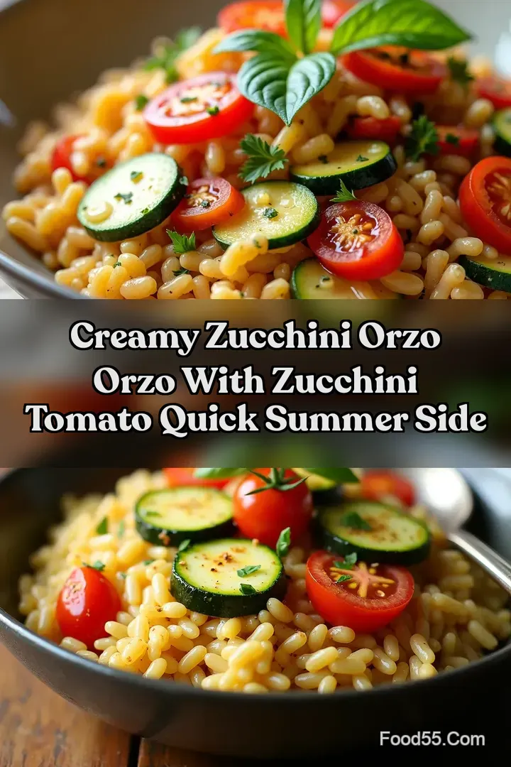 Creamy Zucchini Orzo Orzo with Zucchini Tomato Quick Summer Side