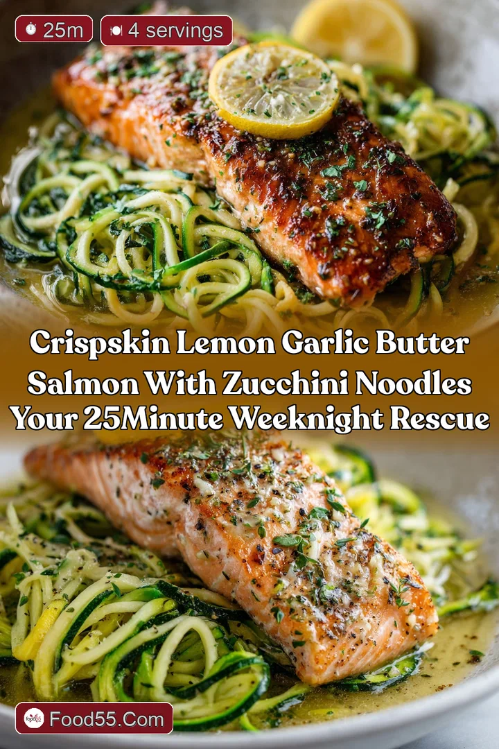 CrispSkin Lemon Garlic Butter Salmon with Zucchini Noodles Your 25Minute Weeknight Rescue