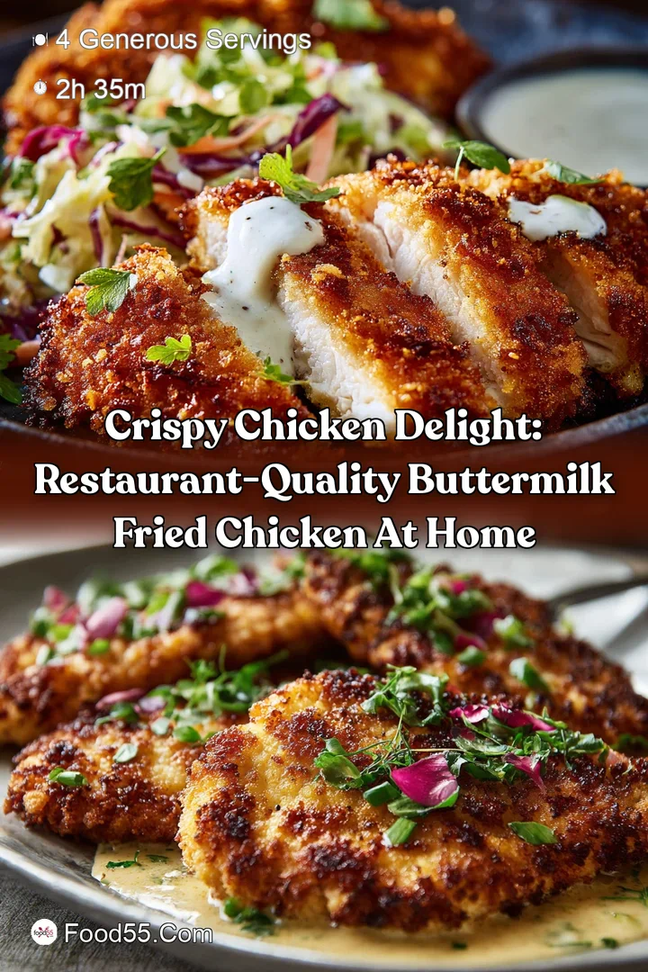 Crispy Chicken Delight: Restaurant-Quality Buttermilk Fried Chicken at Home