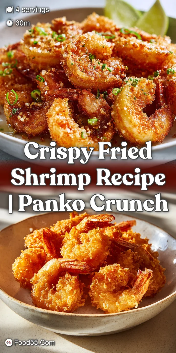 Close-up of crispy fried shrimp: A textural delight! Golden-brown batter encases the succulent shrimp, creating a visual a...