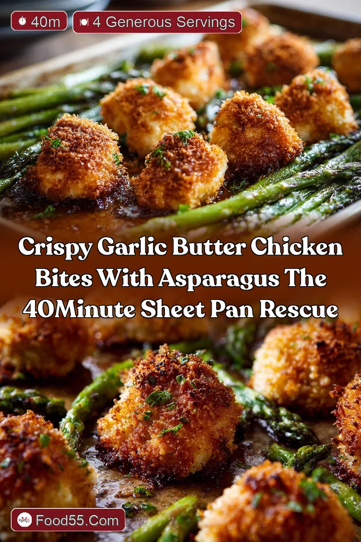Crispy Garlic Butter Chicken Bites with Asparagus The 40Minute Sheet Pan Rescue
