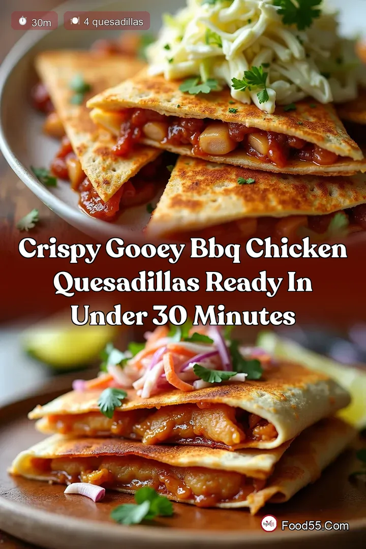 Crispy Gooey BBQ Chicken Quesadillas Ready in Under 30 Minutes