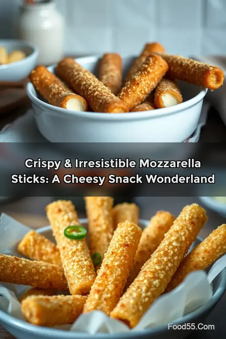Crispy & Irresistible Mozzarella Sticks: A Cheesy Snack Wonderland : PIN FOR LATER Crispy & Irresistible Mozzarella Sticks: A Cheesy Snack Wonderland
