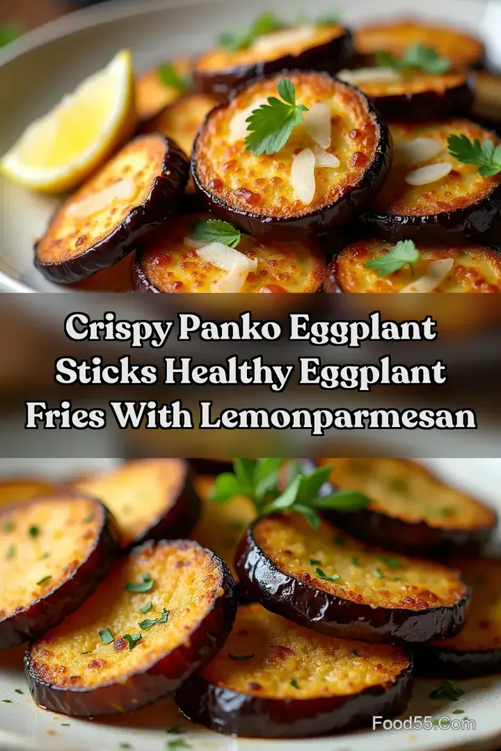 Crispy Panko Eggplant Sticks Healthy Eggplant Fries With LemonParmesan