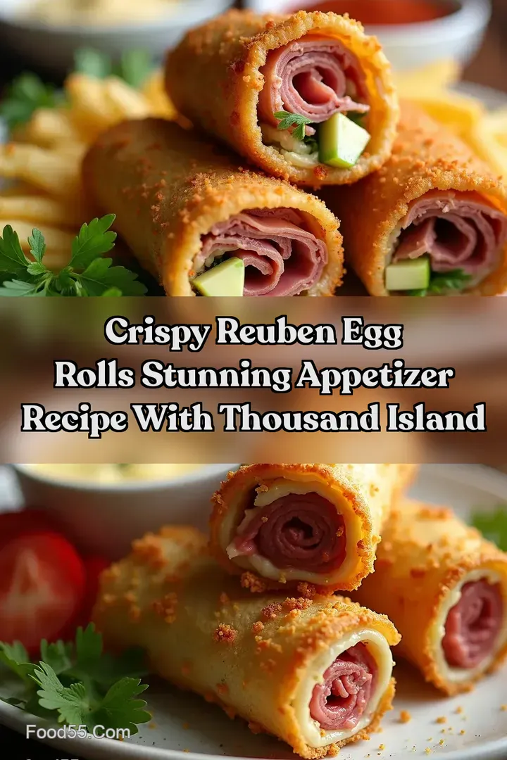 Crispy Reuben Egg Rolls Stunning Appetizer Recipe with Thousand Island