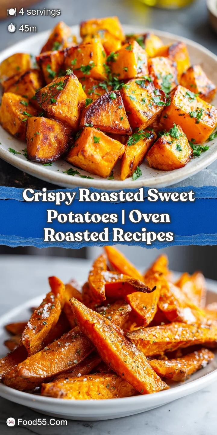Close-up of crispy, caramelized sweet potato cubes with flecks of herbs, a tantalizing glimpse of a healthy & flavorful si...