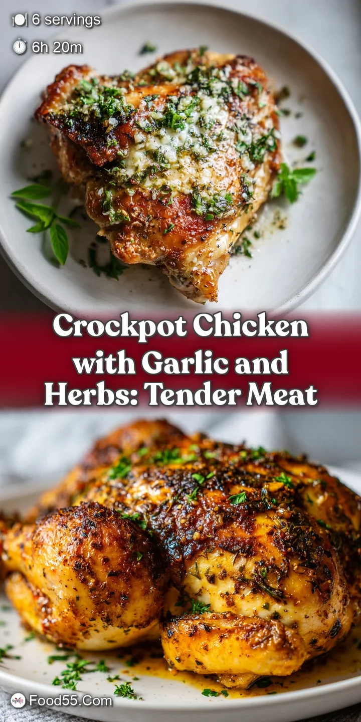 Close-up: Juicy, shredded chicken simmered in a rich, garlic-infused cream sauce with flecks of herbs.