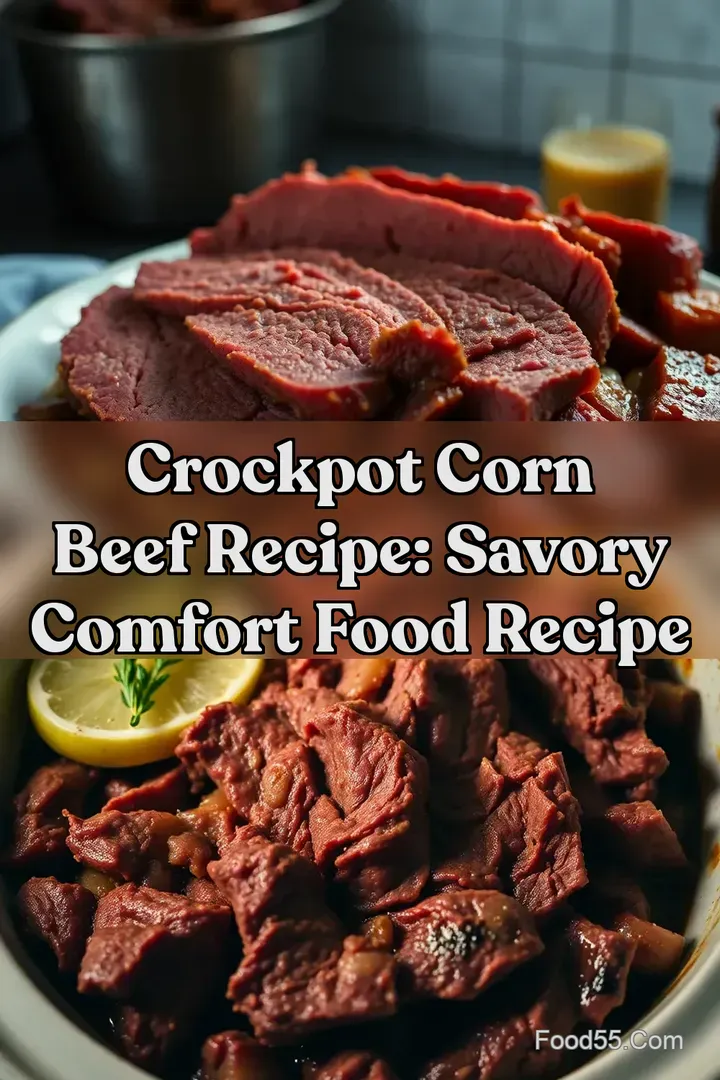 Crockpot Corn Beef Recipe: Savory Comfort Food Recipe : PIN FOR LATER Crockpot Corn Beef Recipe: Savory Comfort Food Recipe