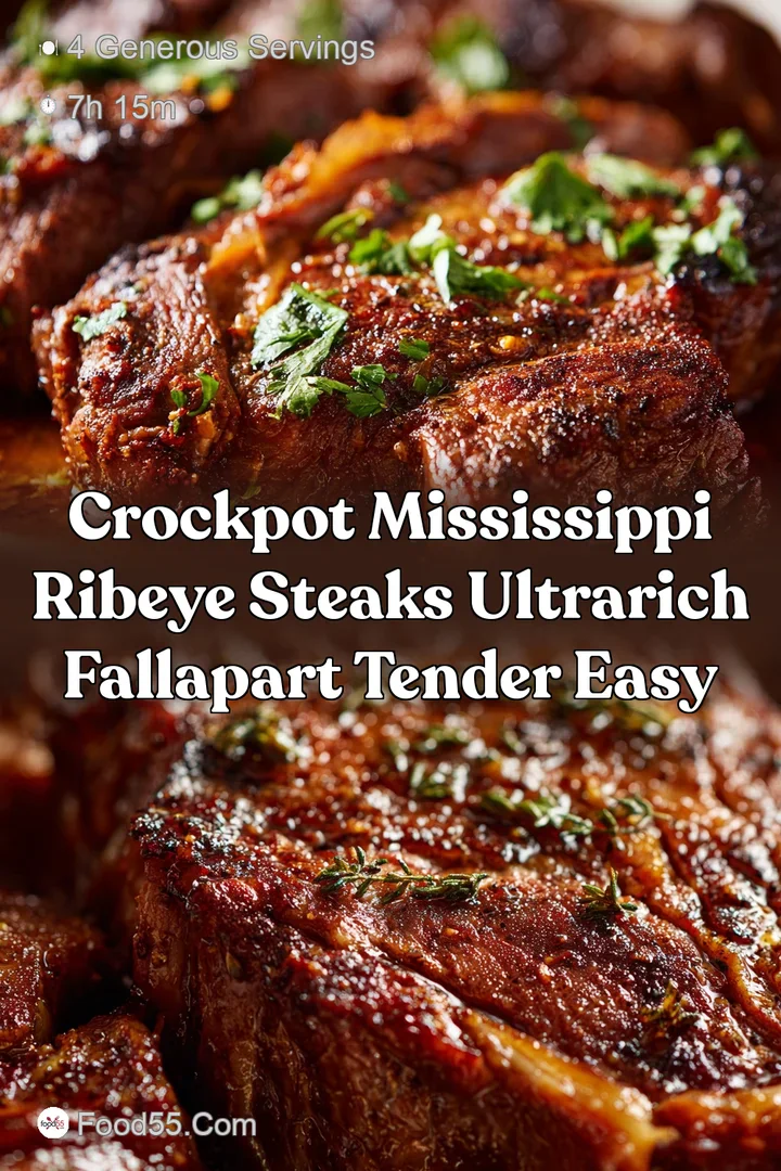 Crockpot Mississippi Ribeye Steaks UltraRich FallApart Tender Easy