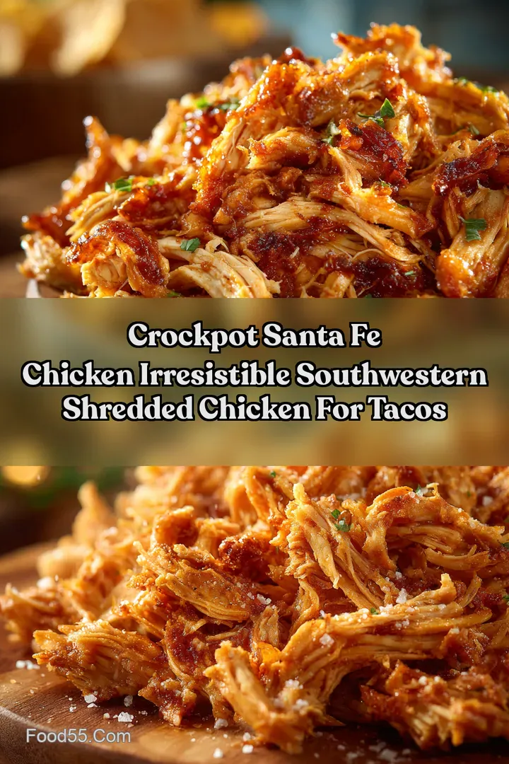 Crockpot Santa Fe Chicken Irresistible Southwestern Shredded Chicken for Tacos