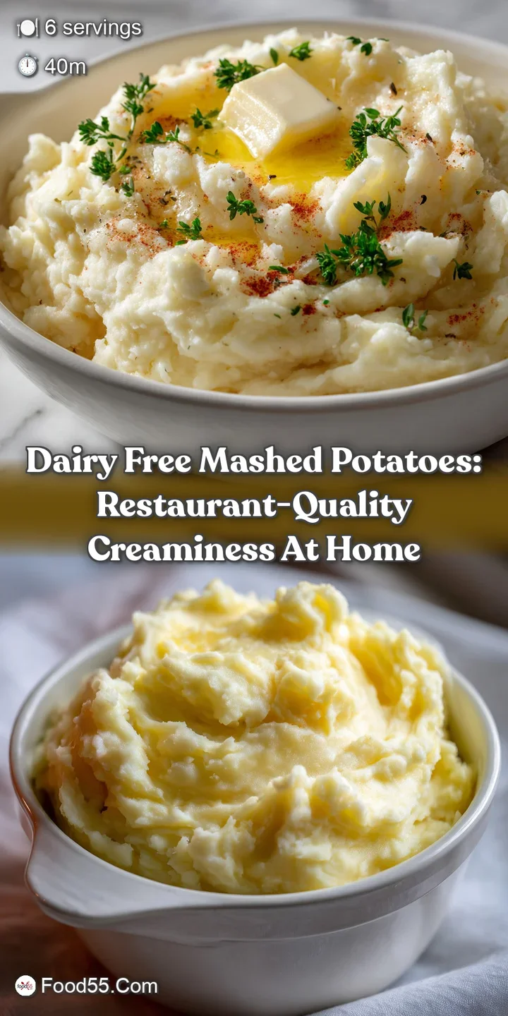 Dairy Free Mashed Potatoes: Restaurant-Quality Creaminess at Home