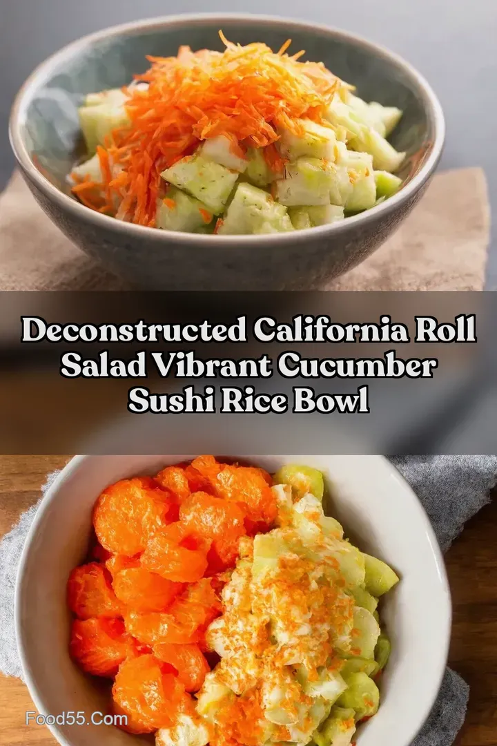 Deconstructed California Roll Salad Vibrant Cucumber Sushi Rice Bowl