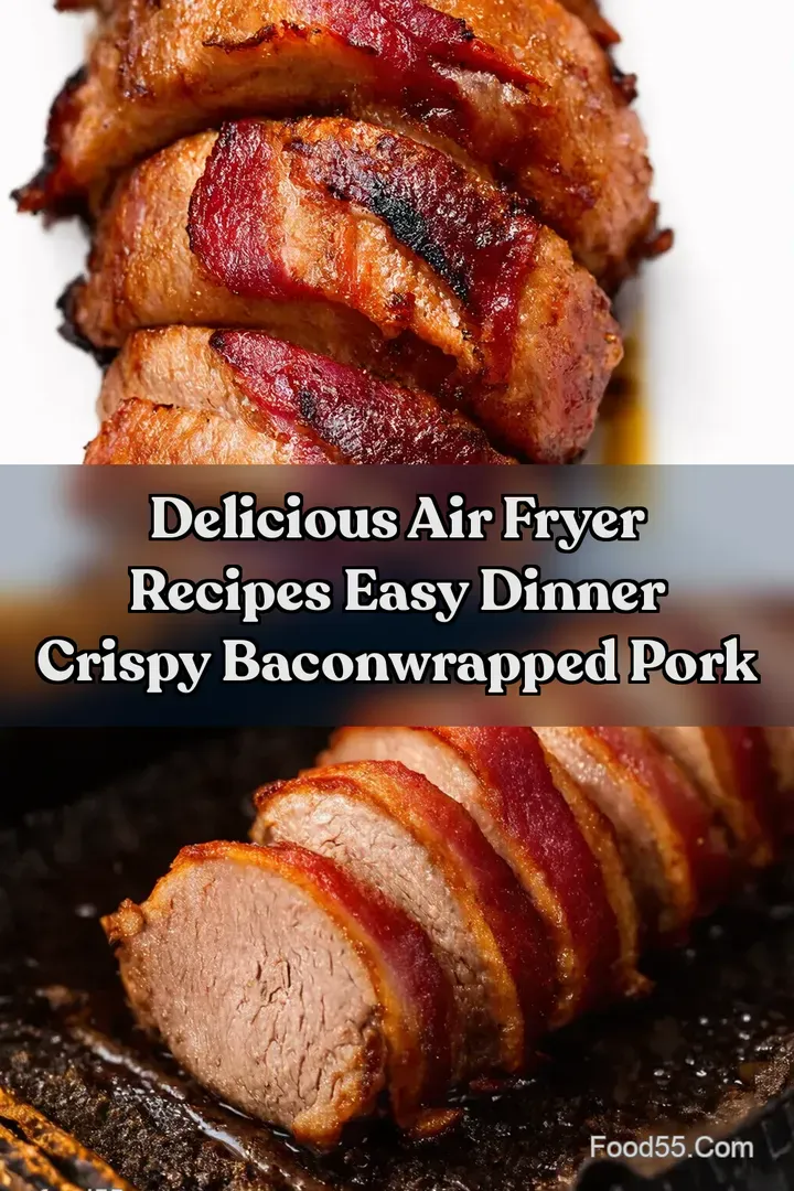 Delicious Air Fryer Recipes Easy Dinner Crispy BaconWrapped Pork