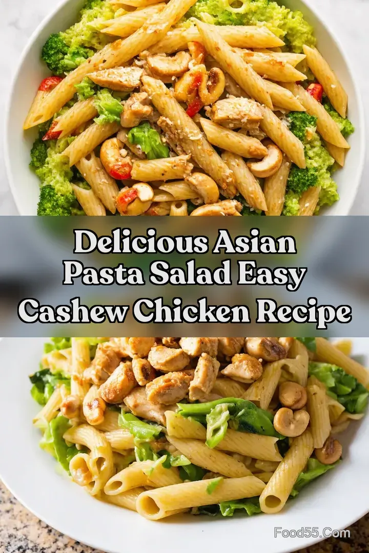 Delicious Asian Pasta Salad Easy Cashew Chicken Recipe