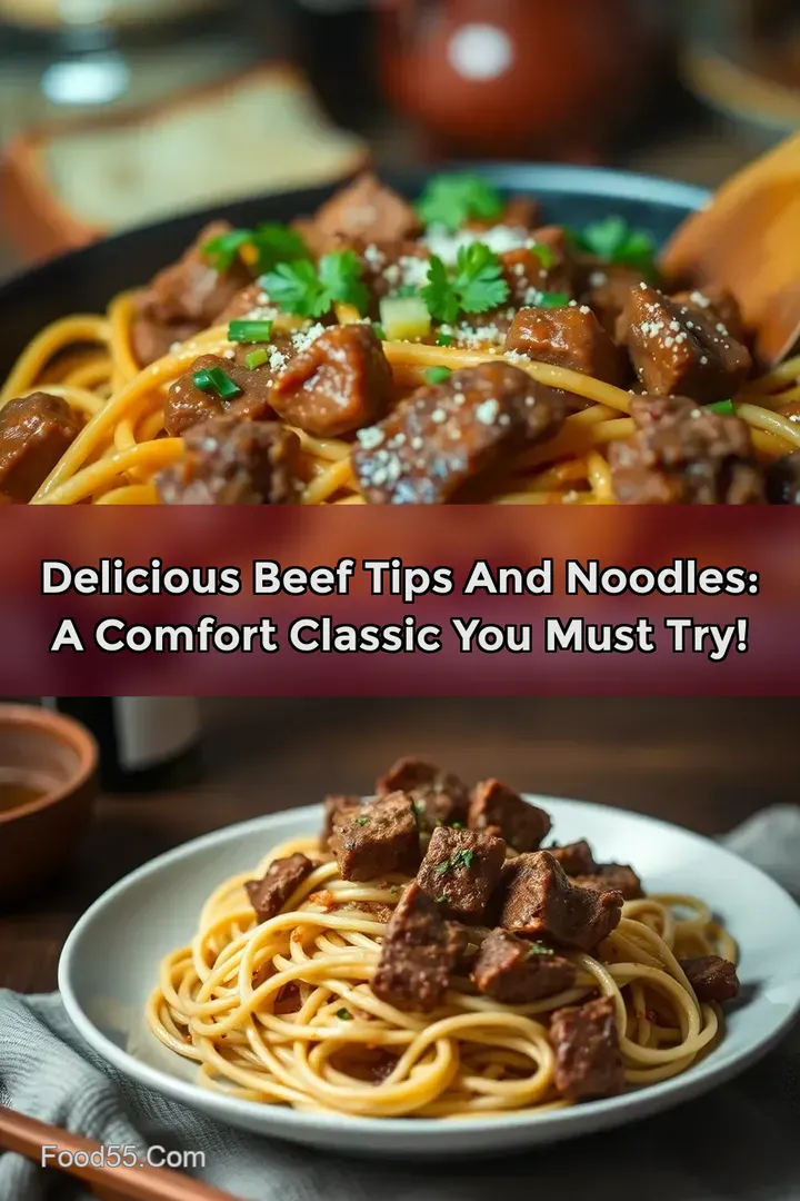 Delicious Beef Tips and Noodles: A Comfort Classic You Must Try! : PIN FOR LATER Delicious Beef Tips and Noodles: A Comfort Classic You Must Try!