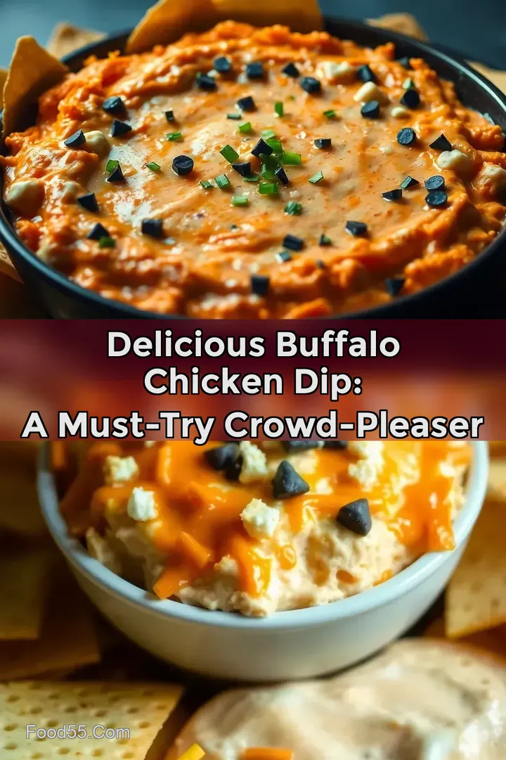 Delicious Buffalo Chicken Dip: A Must-Try Crowd-Pleaser : PIN FOR LATER Delicious Buffalo Chicken Dip: A Must-Try Crowd-Pleaser
