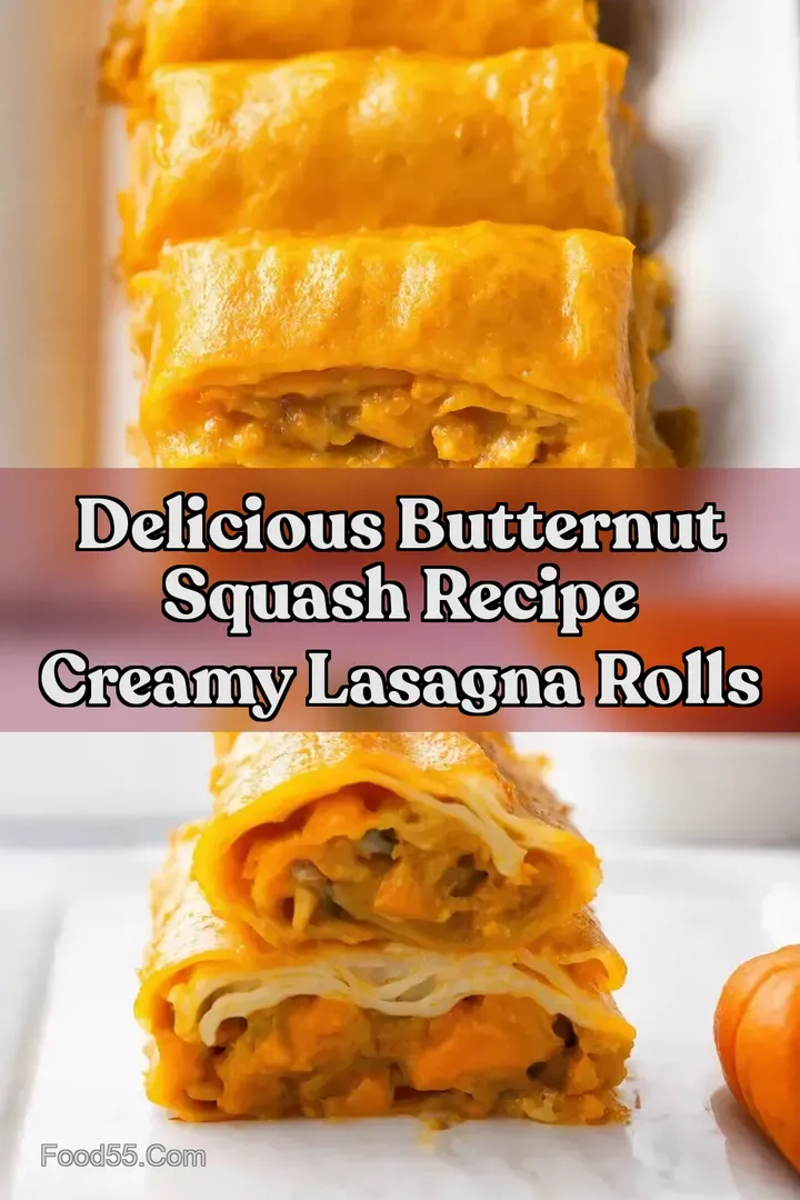 Delicious Butternut Squash Recipe Creamy Lasagna Rolls