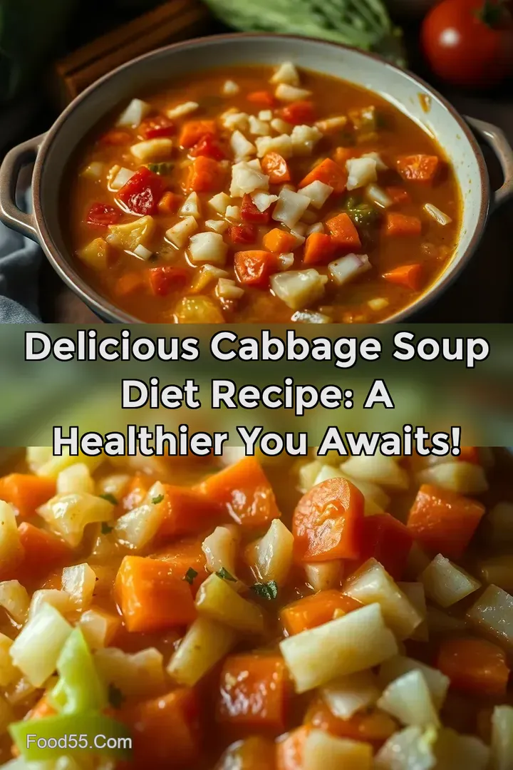 Delicious Cabbage Soup Diet Recipe: A Healthier You Awaits! : PIN FOR LATER Delicious Cabbage Soup Diet Recipe: A Healthier You Awaits!