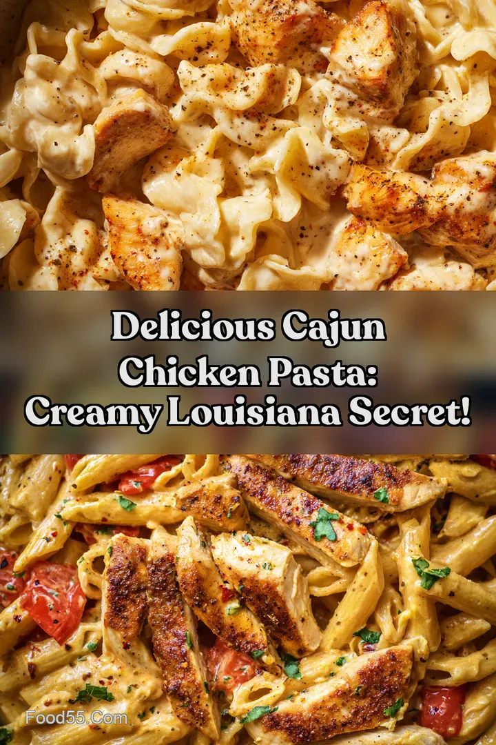 Delicious Cajun Chicken Pasta: Creamy Louisiana Secret! : PIN FOR LATER Delicious Cajun Chicken Pasta: Creamy Louisiana Secret!