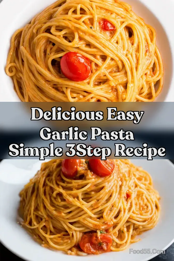Delicious Easy Garlic Pasta Simple 3Step Recipe : PIN FOR LATER Delicious Easy Garlic Pasta Simple 3Step Recipe