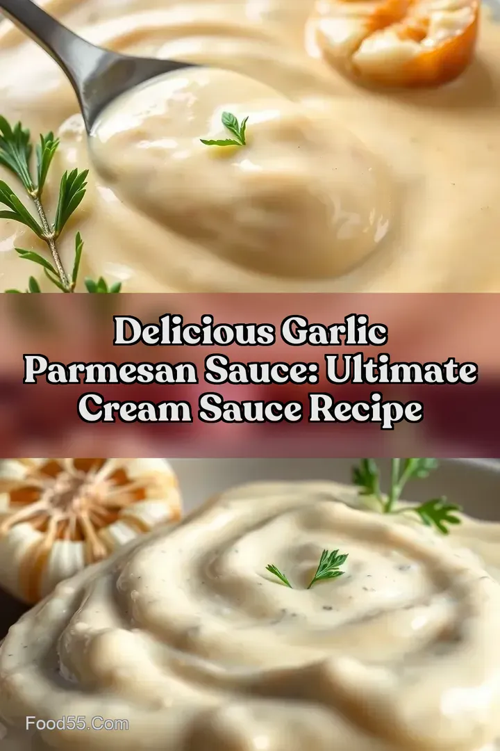 Delicious Garlic Parmesan Sauce: Ultimate Cream Sauce Recipe : PIN FOR LATER Delicious Garlic Parmesan Sauce: Ultimate Cream Sauce Recipe