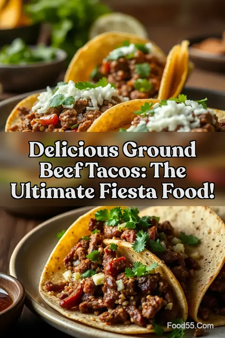 Delicious Ground Beef Tacos: The Ultimate Fiesta Food! : PIN FOR LATER Delicious Ground Beef Tacos: The Ultimate Fiesta Food!