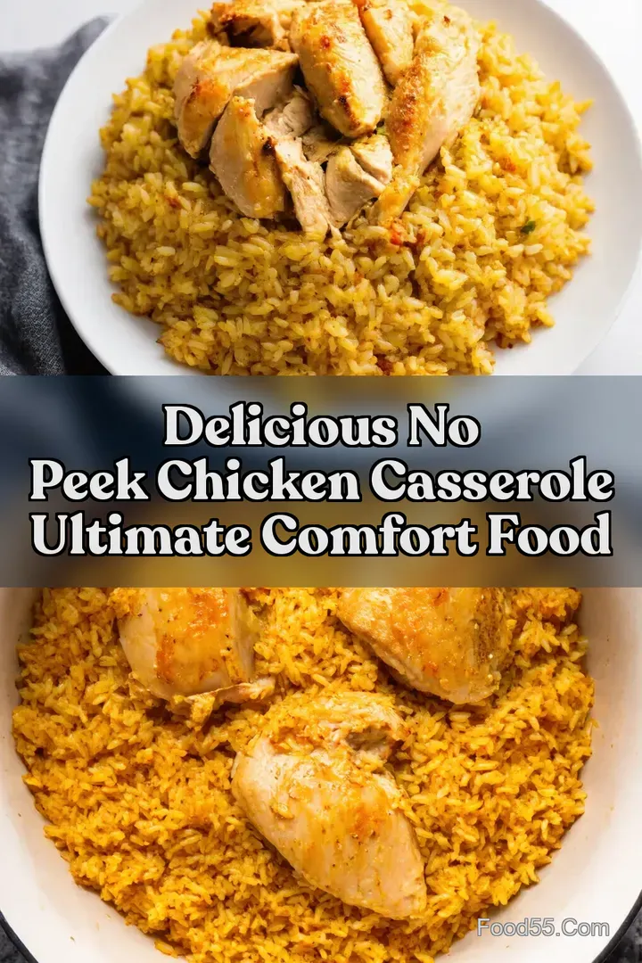 Delicious No Peek Chicken Casserole Ultimate Comfort Food : PIN FOR LATER Delicious No Peek Chicken Casserole Ultimate Comfort Food