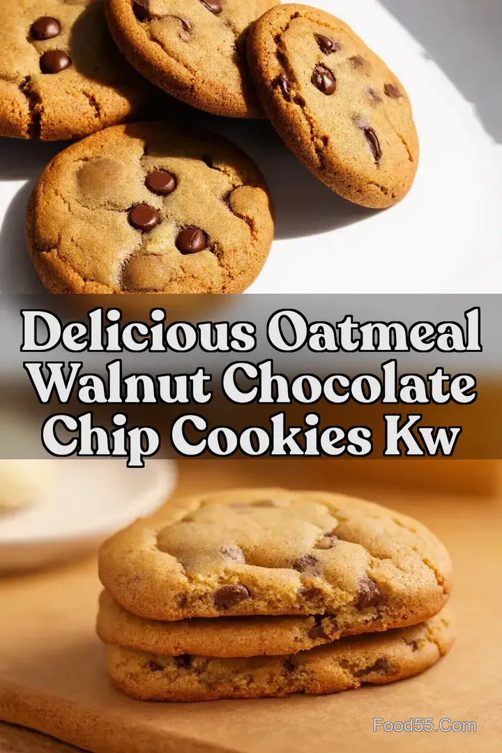 Delicious Oatmeal Walnut Chocolate Chip Cookies kw