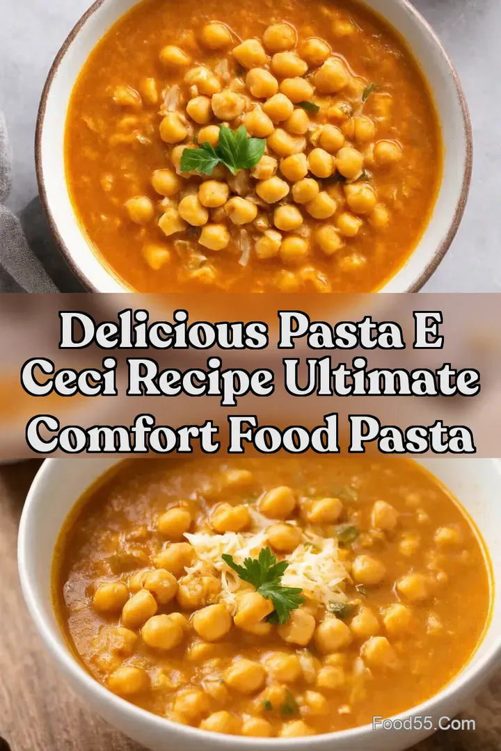 Delicious Pasta e Ceci Recipe Ultimate Comfort Food Pasta