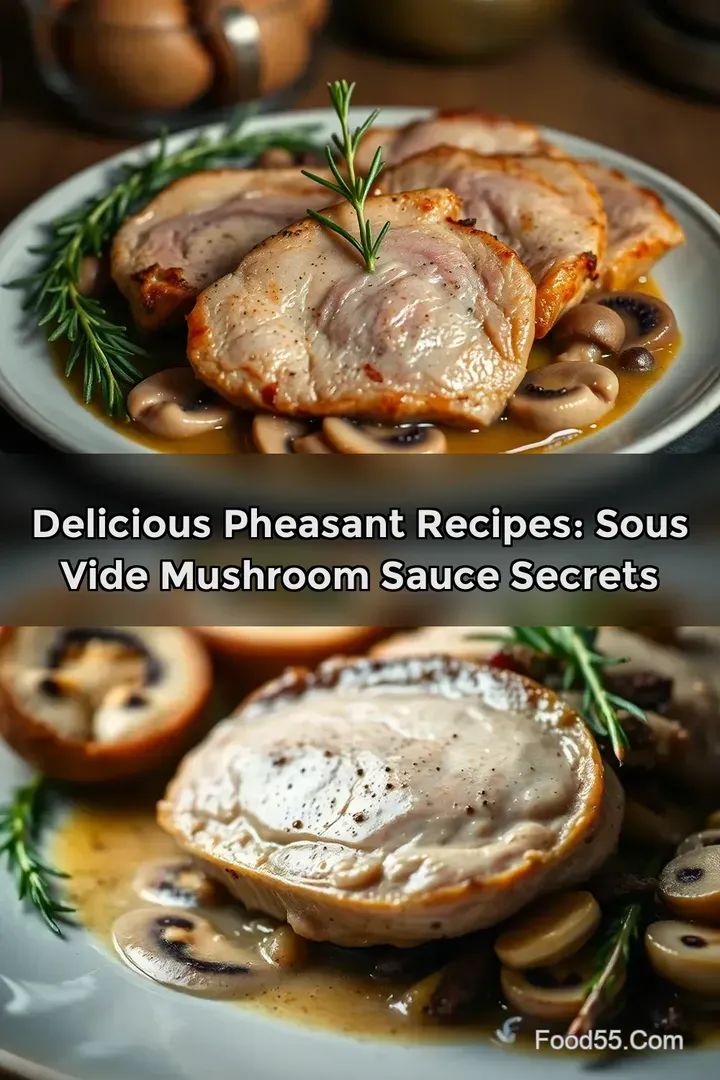 Delicious Pheasant Recipes: Sous Vide Mushroom Sauce Secrets : PIN FOR LATER Delicious Pheasant Recipes: Sous Vide Mushroom Sauce Secrets