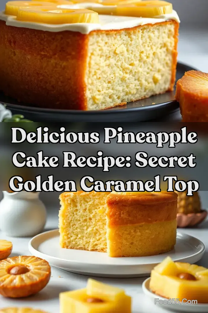Delicious Pineapple Cake Recipe: Secret Golden Caramel Top