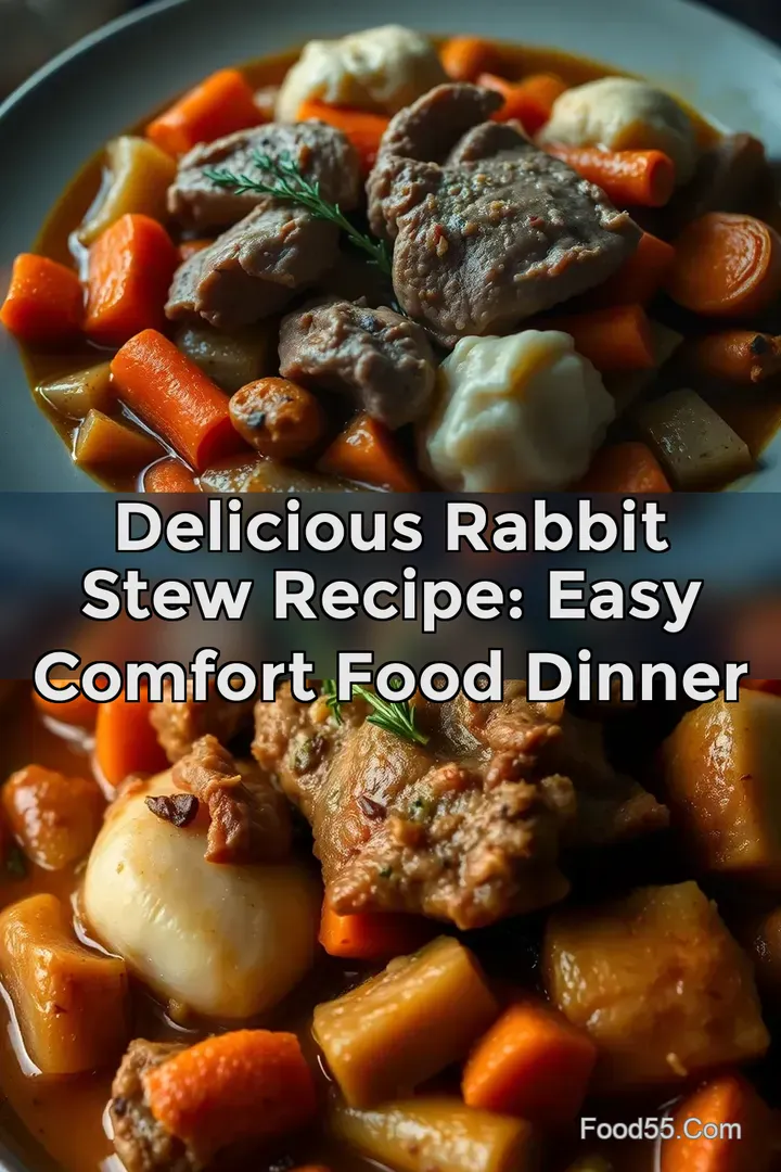 Delicious Rabbit Stew Recipe: Easy Comfort Food Dinner : PIN FOR LATER Delicious Rabbit Stew Recipe: Easy Comfort Food Dinner