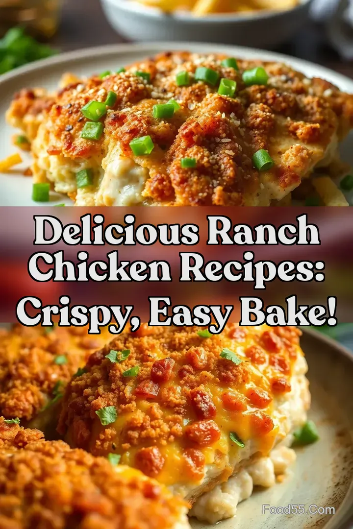 Delicious Ranch Chicken Recipes: Crispy Easy Bake! : PIN FOR LATER Delicious Ranch Chicken Recipes: Crispy Easy Bake!
