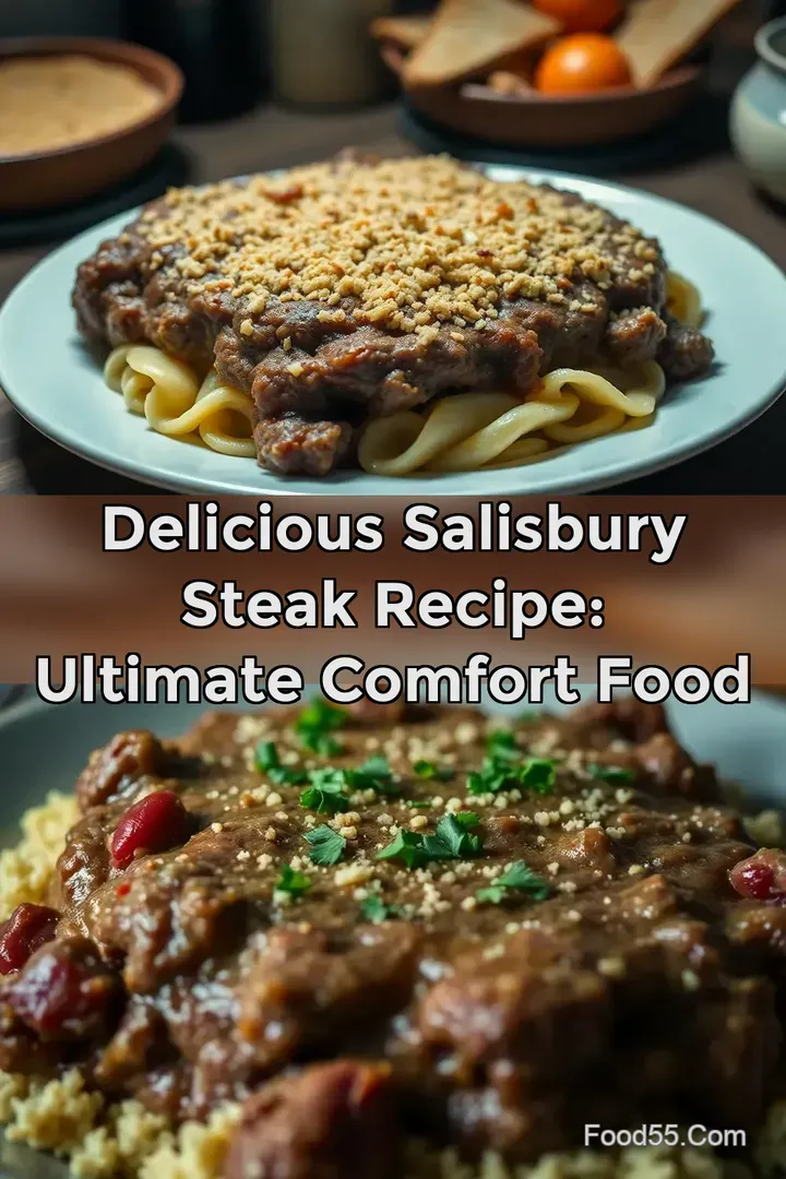 Delicious Salisbury Steak Recipe: Ultimate Comfort Food : PIN FOR LATER Delicious Salisbury Steak Recipe: Ultimate Comfort Food