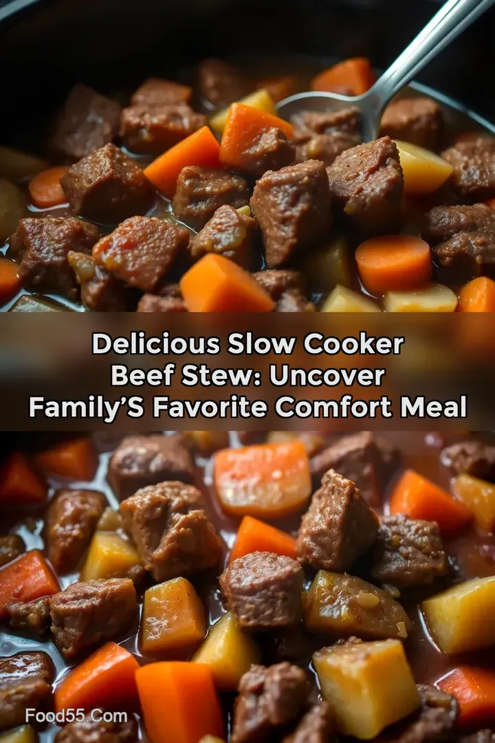 Delicious Slow Cooker Beef Stew: Uncover Family’s Favorite Comfort Meal : PIN FOR LATER Delicious Slow Cooker Beef Stew: Uncover Family’s Favorite Comfort Meal