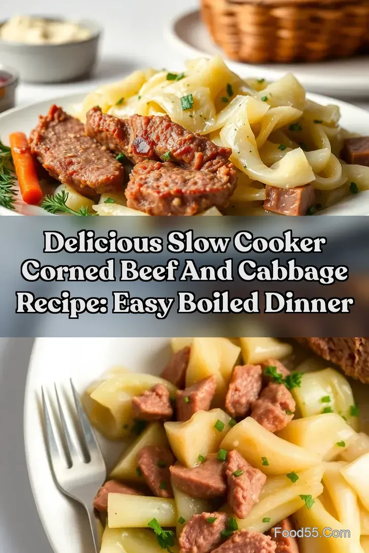 Delicious Slow Cooker Corned Beef and Cabbage Recipe: Easy Boiled Dinner