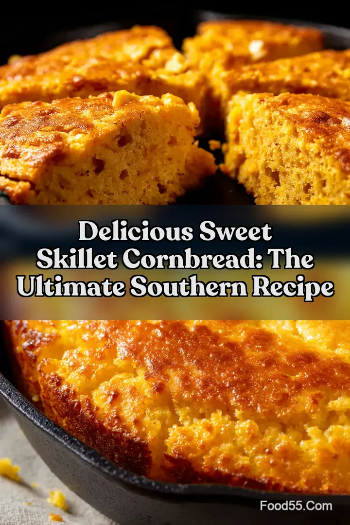Delicious Sweet Skillet Cornbread: The Ultimate Southern Recipe : PIN FOR LATER Delicious Sweet Skillet Cornbread: The Ultimate Southern Recipe