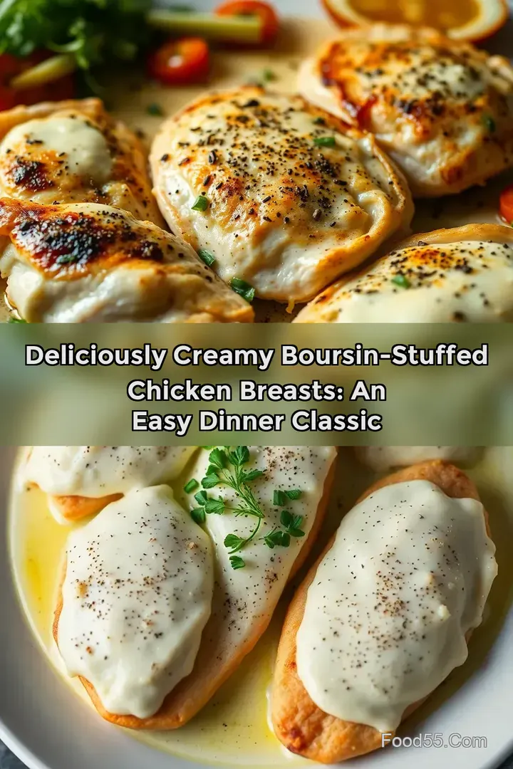 Deliciously Creamy Boursin-Stuffed Chicken Breasts: An Easy Dinner Classic