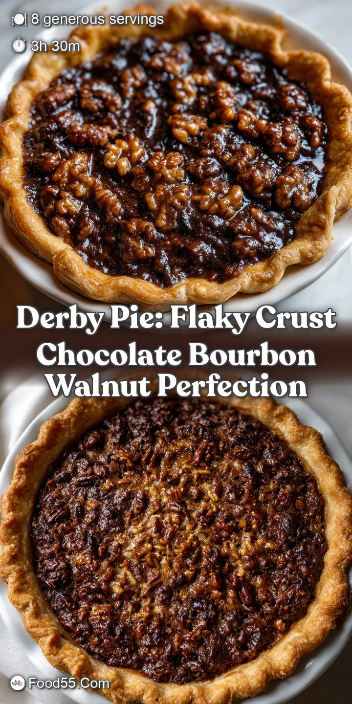 Derby Pie: Flaky Crust Chocolate Bourbon Walnut Perfection