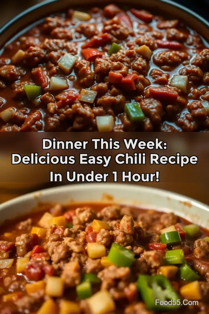 Dinner This Week: Delicious Easy Chili Recipe In Under 1 Hour! : PIN FOR LATER Dinner This Week: Delicious Easy Chili Recipe In Under 1 Hour!
