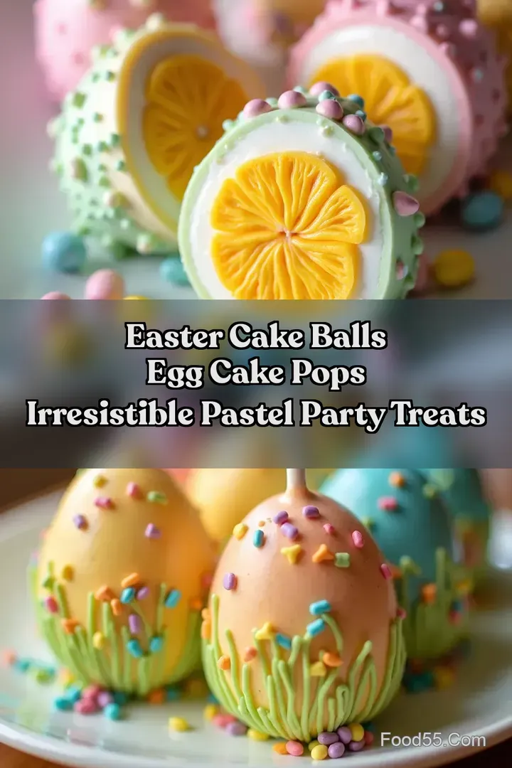 Easter Cake Balls Egg Cake Pops Irresistible Pastel Party Treats