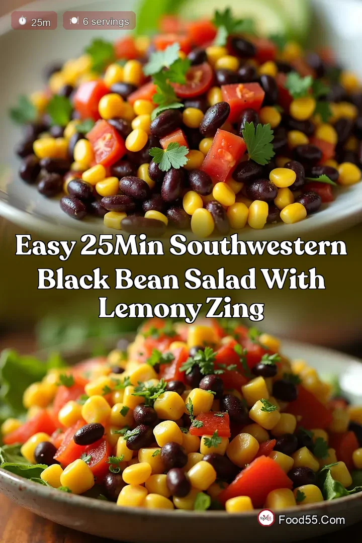 Easy 25Min Southwestern Black Bean Salad with Lemony Zing