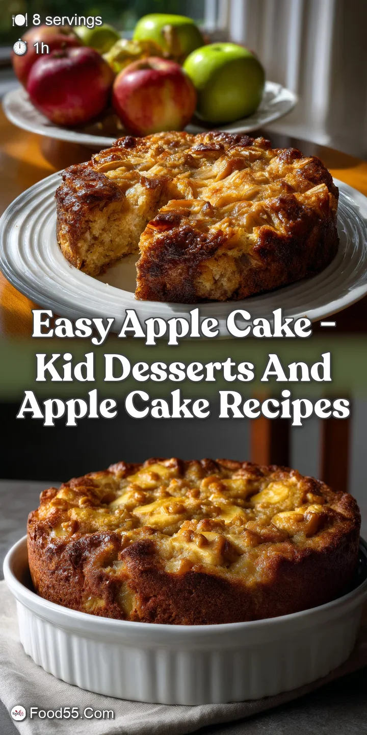 Close-up of moist apple cake, studded with tender apple pieces. Crumble topping offers a delightful textural contrast with...