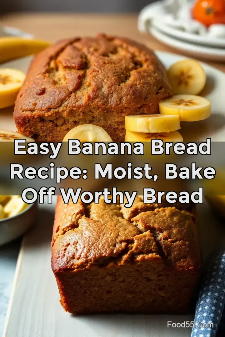 Easy Banana Bread Recipe: Moist Bake Off Worthy Bread : PIN FOR LATER Easy Banana Bread Recipe: Moist Bake Off Worthy Bread