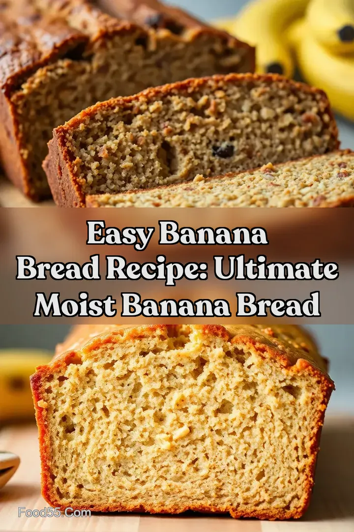 Easy Banana Bread Recipe: Ultimate Moist Banana Bread : PIN FOR LATER Easy Banana Bread Recipe: Ultimate Moist Banana Bread
