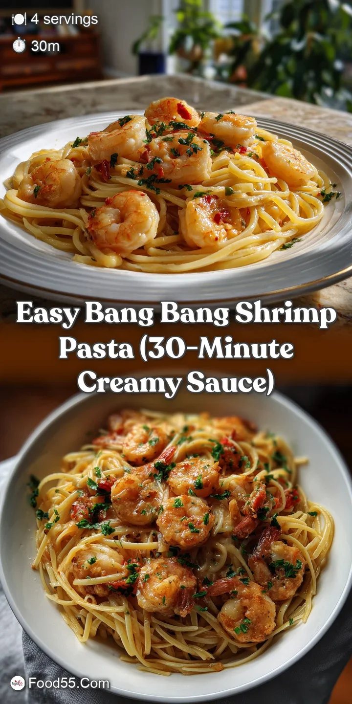 Easy Bang Bang Shrimp Pasta (30-Minute Creamy Sauce)