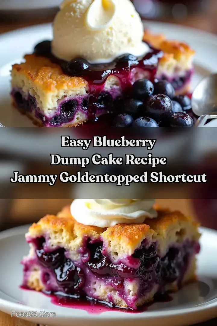 Easy Blueberry Dump Cake Recipe Jammy GoldenTopped Shortcut