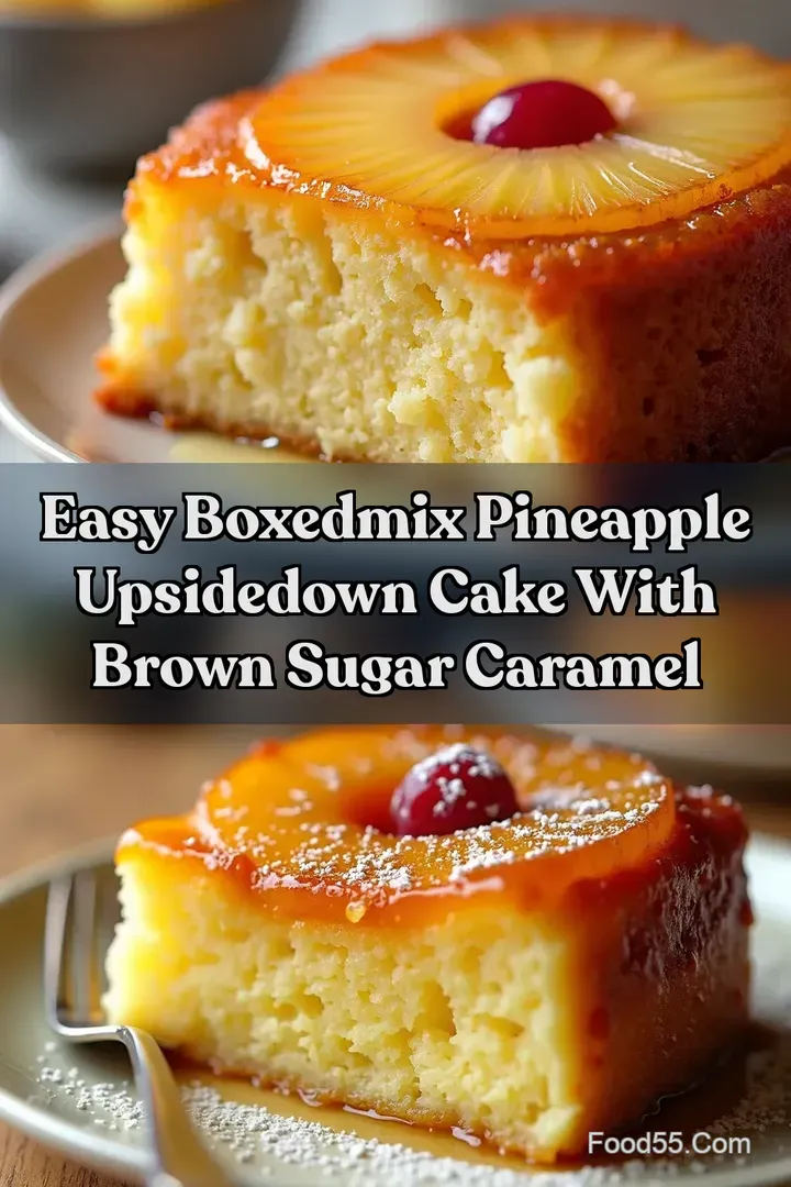 Easy BoxedMix Pineapple UpsideDown Cake With Brown Sugar Caramel